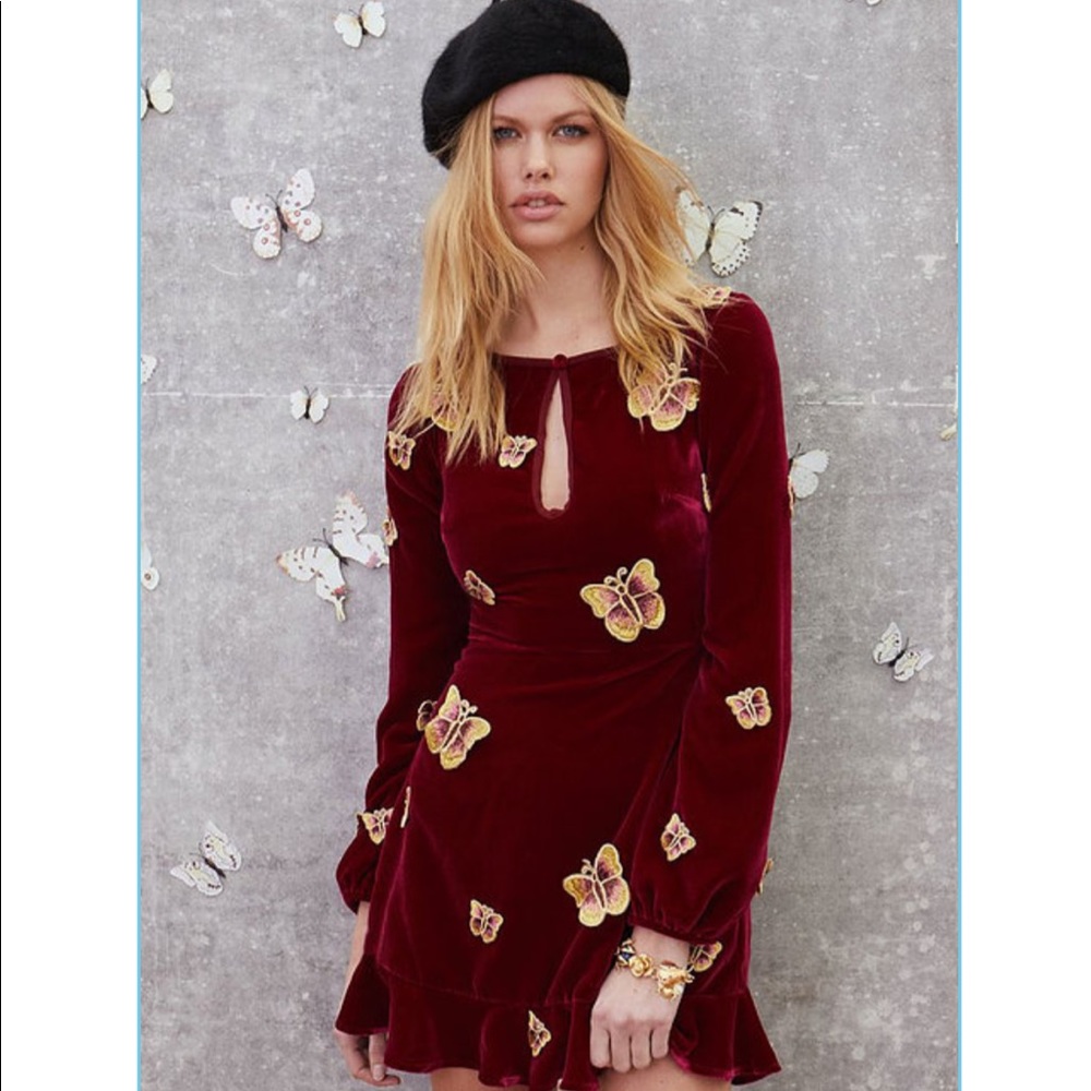 Velvet butterfly dress